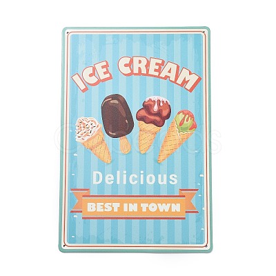 Vintage Metal Tin Sign AJEW-XCP0002-06-1