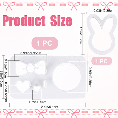 2Pcs 2 Style Plastic Clay Cutters DIY-GF0009-29-1