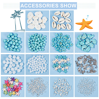 PandaHall Elite DIY Ocean Jewelry Making Finding Kit DIY-PH0013-78-1