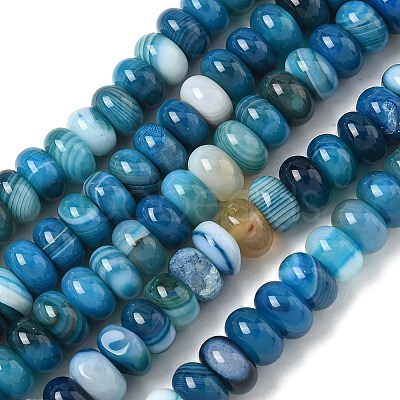 Natural Banded Agate Beads Strands G-F790-I01-01I-1