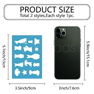 Acrylic Earring Handwork Template DIY-WH0359-039-1