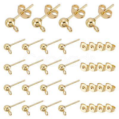 20Pcs 304 Stainless Steel Stud Earring Findings STAS-LP0001-11-1