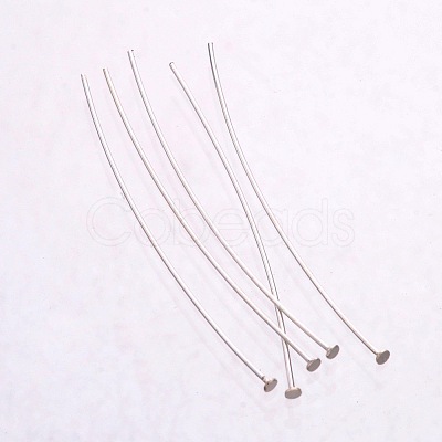 925 Sterling Silver Flat Head Pins STER-K017-40mm-S-1