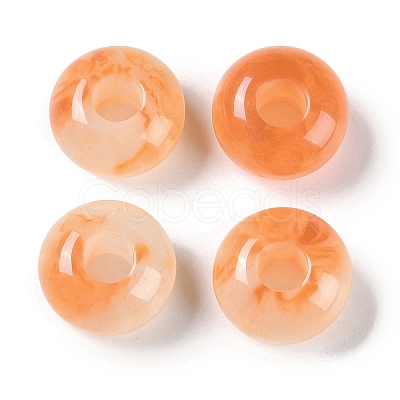 Two Tone Resin European Beads RESI-F055-09B-1