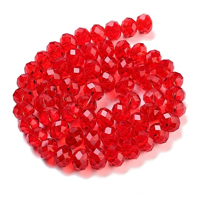 Handmade Imitate Austrian Crystal Faceted Rondelle Glass Beads X-G02YI0G4-1