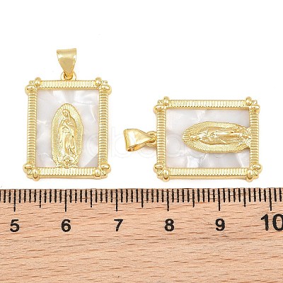 Brass Shell Pendants CU-CBA9482-05G-07-1