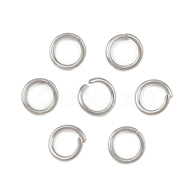 Tarnish Resistant 304 Stainless Steel Open Jump Rings STAS-N015-03-6x.0.8mm-1
