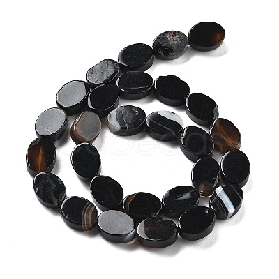 Natural Black Agate Beads Strands G-P559-B09-01-1