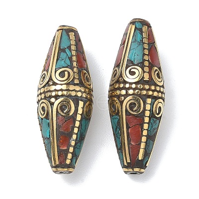 Handmade Tibetan Style Beads KK-Z157-09AG-03-1