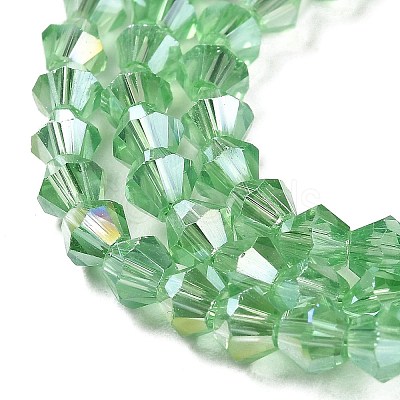 Transparent Electroplate Glass Beads Strands GLAA-F029-2mm-A24-1