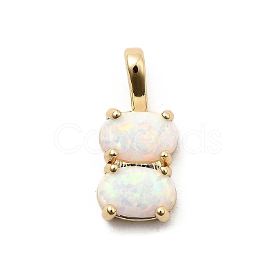 Synthetic Opal Pendants KK-H089-27G-01-1