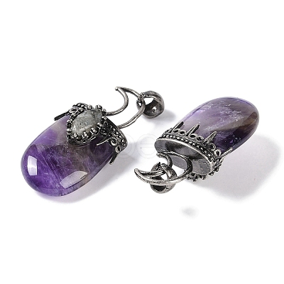 Natural Amethyst Pendants G-L524-17AS-07-1