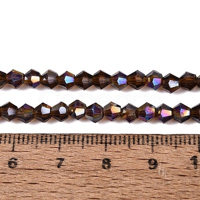 Transparent Electroplate Glass Beads Strands GLAA-F029-4mm-A30-1