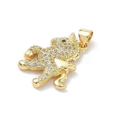 Brass Micro Pave Cubic Zirconia Pendants KK-H537-02G-1