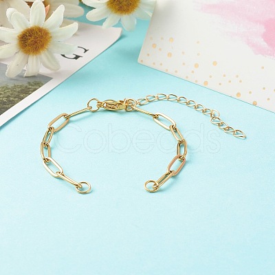 304 Stainless Steel Paperclip Chains Bracelet Making X-AJEW-JB01038-01-1