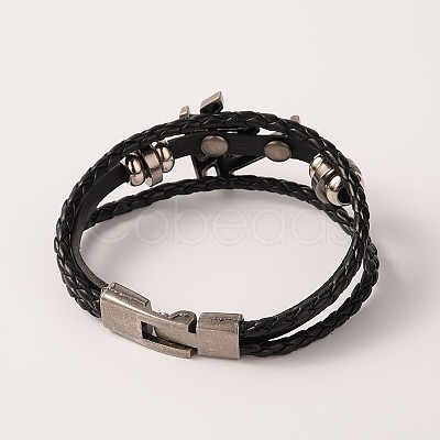 Retro Multi-strand Bracelets X-BJEW-J108-14B-1