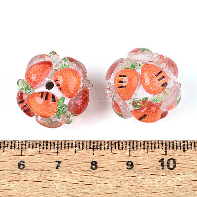 Fruit Round Resin Beads RESI-T059-03H-1