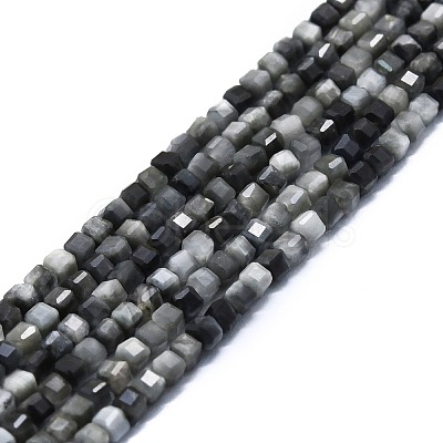 Natural Hawk's Eye Beads Strands G-P457-B01-44-1