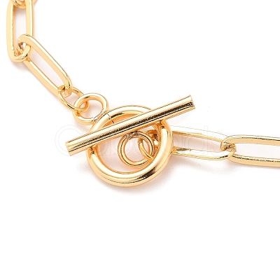 Brass Paperclip Chain Bracelets BJEW-JB05736-1