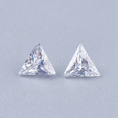 Cubic Zirconia Pointed Back Cabochons ZIRC-WH0001-A08-1