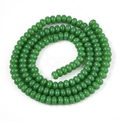 Opaque Solid Color Glass Beads Strands GLAA-ZX008-4mm-18T-1