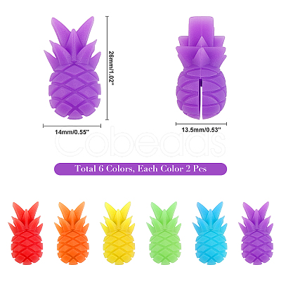 Silicone Wine Glass Charms AJEW-NB0002-06-1