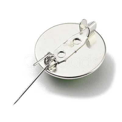 Round Glass Brooches FIND-Q096-01O-1