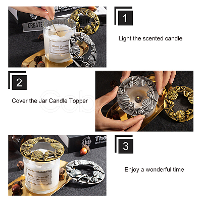 Zinc Alloy Candle Toppers AJEW-PH0017-58-WH-1