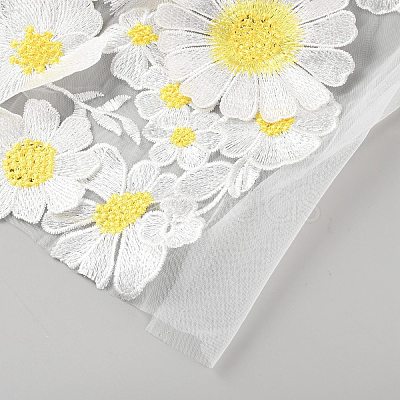Flower Pattern Polyester Fabric for DIY Crafts DIY-WH0060-39A-1