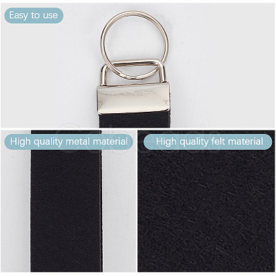 4Pcs 2 Styles Felt Keychain Clasps FIND-GF0009-68-1