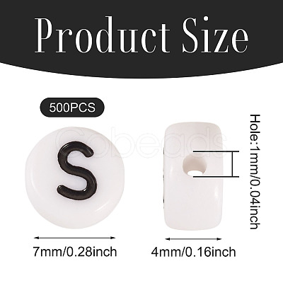 500Pcs Acrylic Beads SACR-TA0001-55S-1