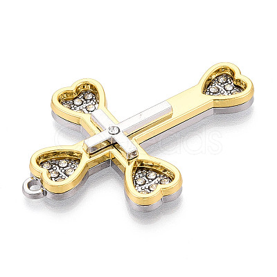 Alloy Rhinestone Pendants PALLOY-N182-10GP-1