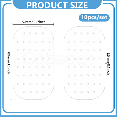 10Pcs Acrylic Earring Organizer Display Cards EDIS-WH0012-49B-1