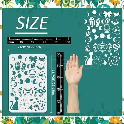 Large Plastic Reusable Drawing Painting Stencils Templates DIY-WH0202-161-1