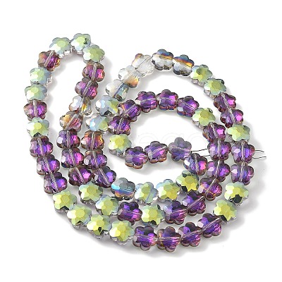Electroplate Glass Beads Strands EGLA-B006-04A-HP03-1
