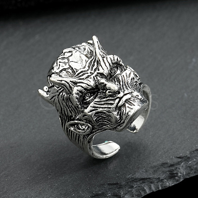 Tibetan Style Alloy Adjustable Cuff Rings for Men FS-WGCCCDE-04-1