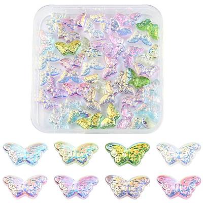 50Pcs 8 Colors Transparency Electroplate Glass Beads Set GLAA-FS0002-39-1
