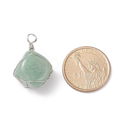 Natural Mixed Stone Pendants PALLOY-JF01784-1
