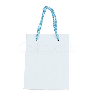 White Paper Gift Tote Bags with Handles ABAG-K004-02-1