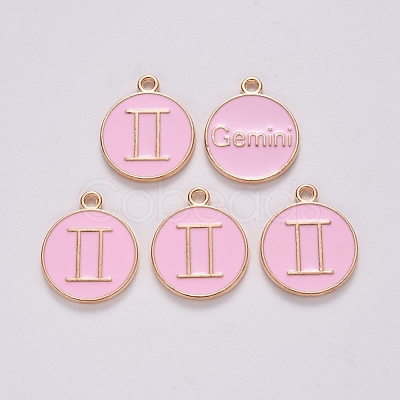 Alloy Enamel Pendants X-ENAM-S124-01B-09I-1