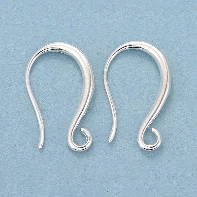 Rack Plating Eco-friendly Brass Earring Hooks KK-D075-11S-RS-1