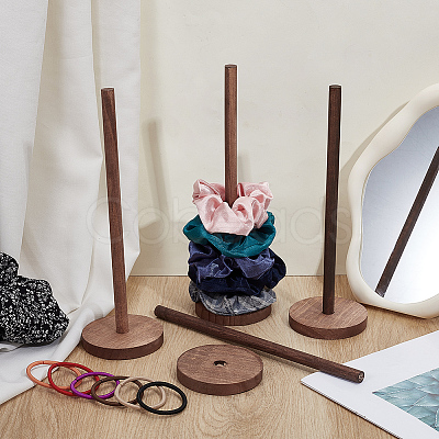 Wood Scrunchie Holders LS-ODIS-WH0001-88B-1