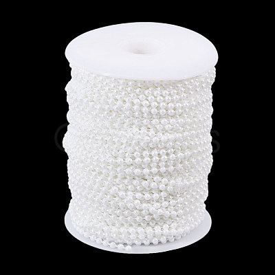 Acrylic Pearl Ball Chains AJEW-WH0766-47B-1