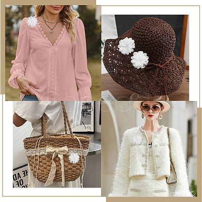 12Pcs 3D Chiffon Flower DIY-GF0012-47C-1