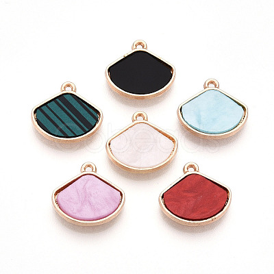 Alloy Acrylic Pendants OACR-T028-38-1