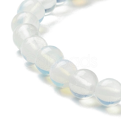 Opalite Beaded Stretch Bracelets BJEW-A117-B-07-1