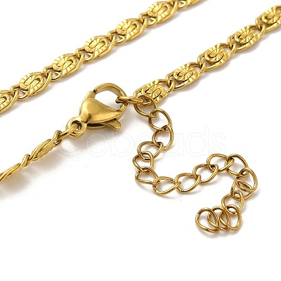 Ion Plating(IP) 304 Stainless Steel Lumachina Chain Necklaces NJEW-C060-01A-G-1