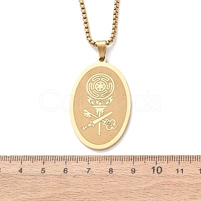 304 Stainless Steel Pendant Necklaces LS-NJEW-B153-02C-G-1