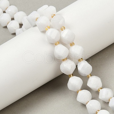 Natural White Jade Beads Strands G-U023-A20-01A-1