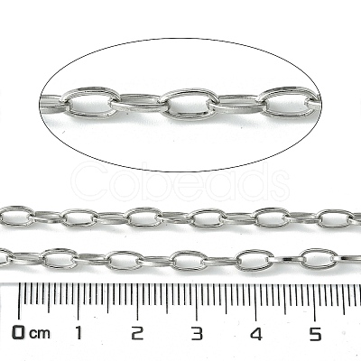 Tarnish Resistant 304 Stainless Steel Oval Link Chains CHS-K018-08P-1